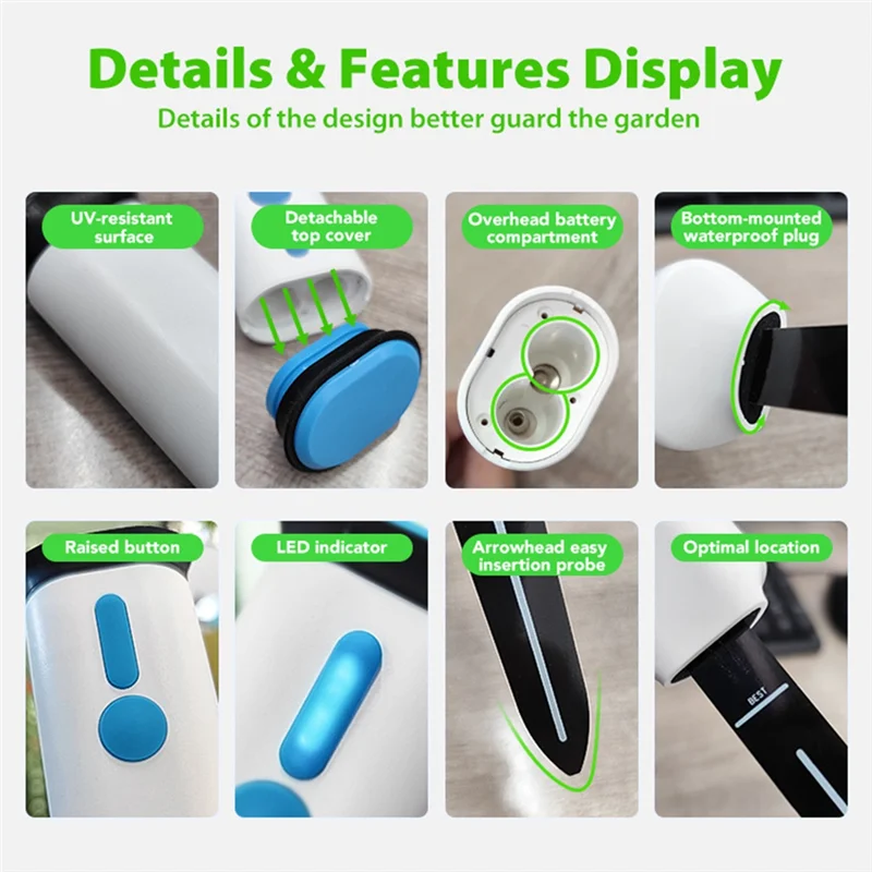 

B18B Датчик температуры горшечных растений, анализатор почвы, измерительный детектор, тестер плодородия для садовой фермы