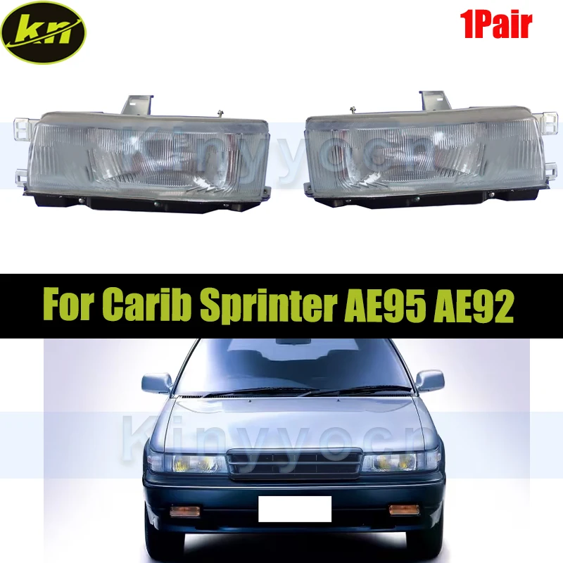 

1 пара переднего бампера, фара для Toyota Carib Sprinter AE95 AE92 1988 1989, головной светильник, головной фонарь