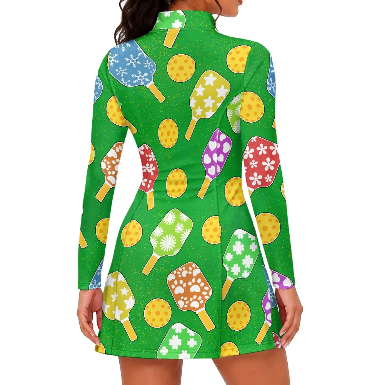 PENSTROLL Slim Fit Skort Dress for Tennis Casual Quick Dry Fabric Women's Tennis Dress Pickleball Paddle Print