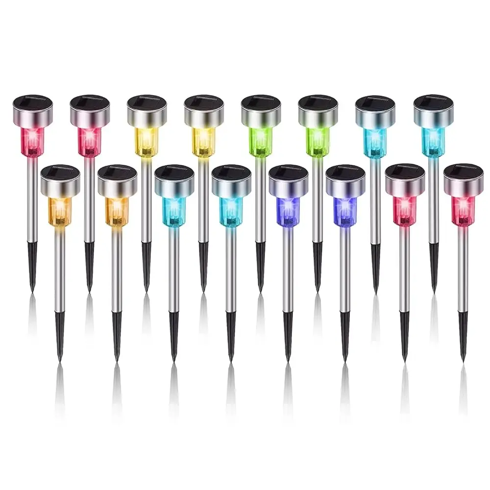 

Солнечные светильники для улицы, водонепроницаемые, из нержавеющей стали, светодиодные ландшафтные светильники, солнечные садовые фонари, уличные украшения для двора