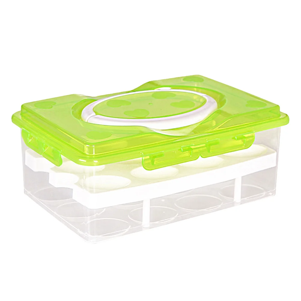 

1Pcs 24 Grids Double-Layer Egg Storage Box PP Material Fresh-Keeping for Fridge Safe Durable Easy Clean Egg Storage Box