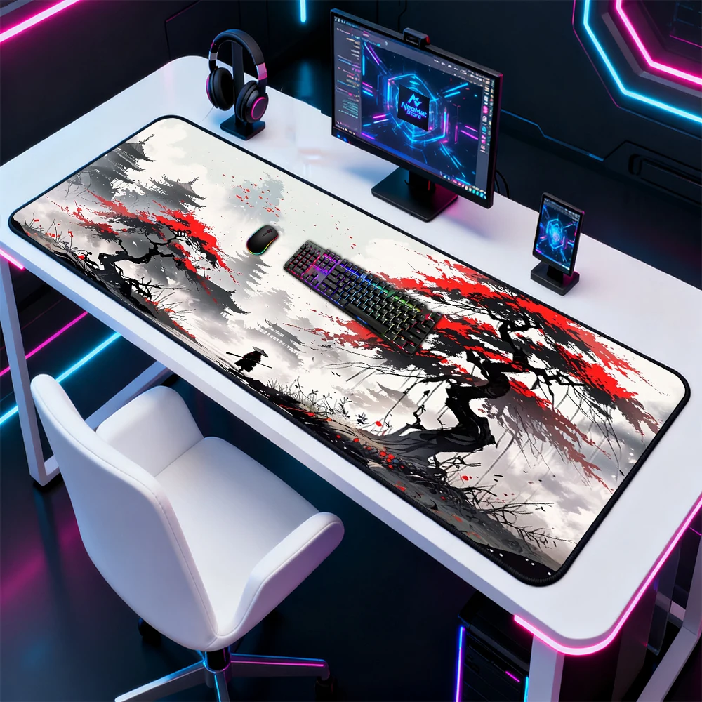 Japanese Sakura Mouse Pad Landscape 120x60 Rubber Non Gaming Mousepad Large Desk Slip Mat 130x60 1400x600 100x60 Mousepads