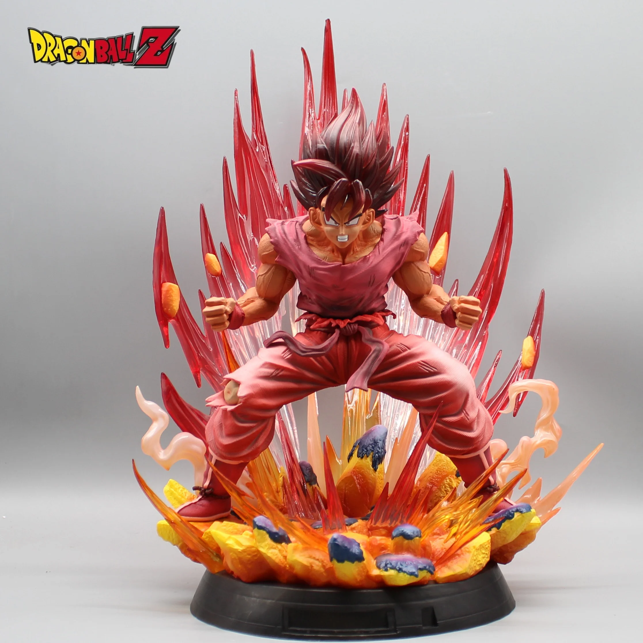 

38cm Dragon Ball Cs World King Kung Fu Empty Handed Explosive Red Steam Anime Statue Model Desktop Decoration Collection Gift