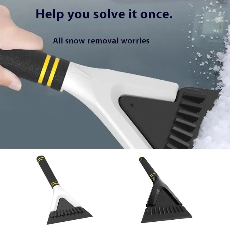 Raspador de hielo antideslizante para parabrisas de coche, herramientas de limpieza de nieve portátiles, pala de coche con doble, ergonómico, pequeño, Invierno