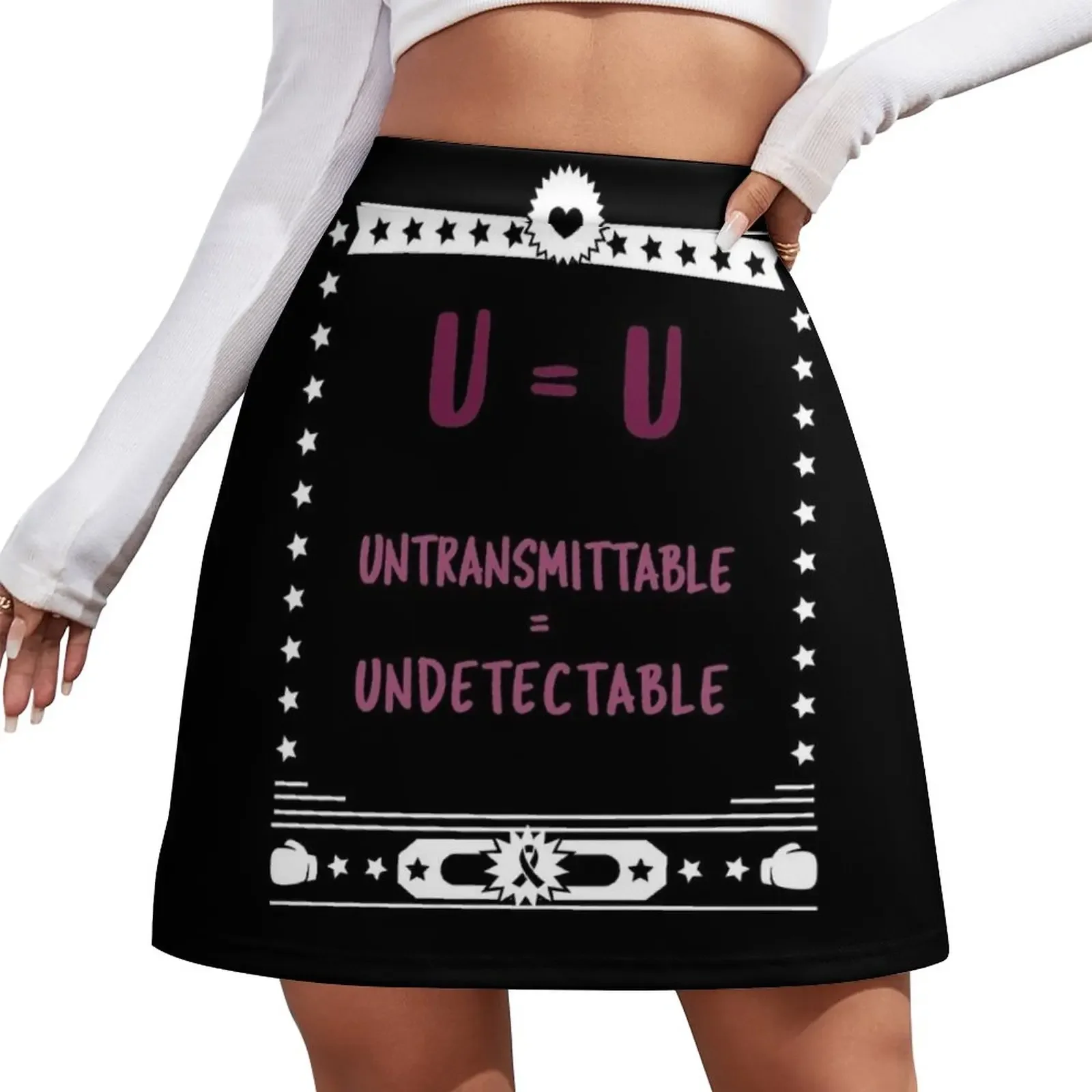 

U=U Undetectable Equals Untransmittable HIV Awareness design Mini Skirt Clothing womans clothing skirts women summer 2026