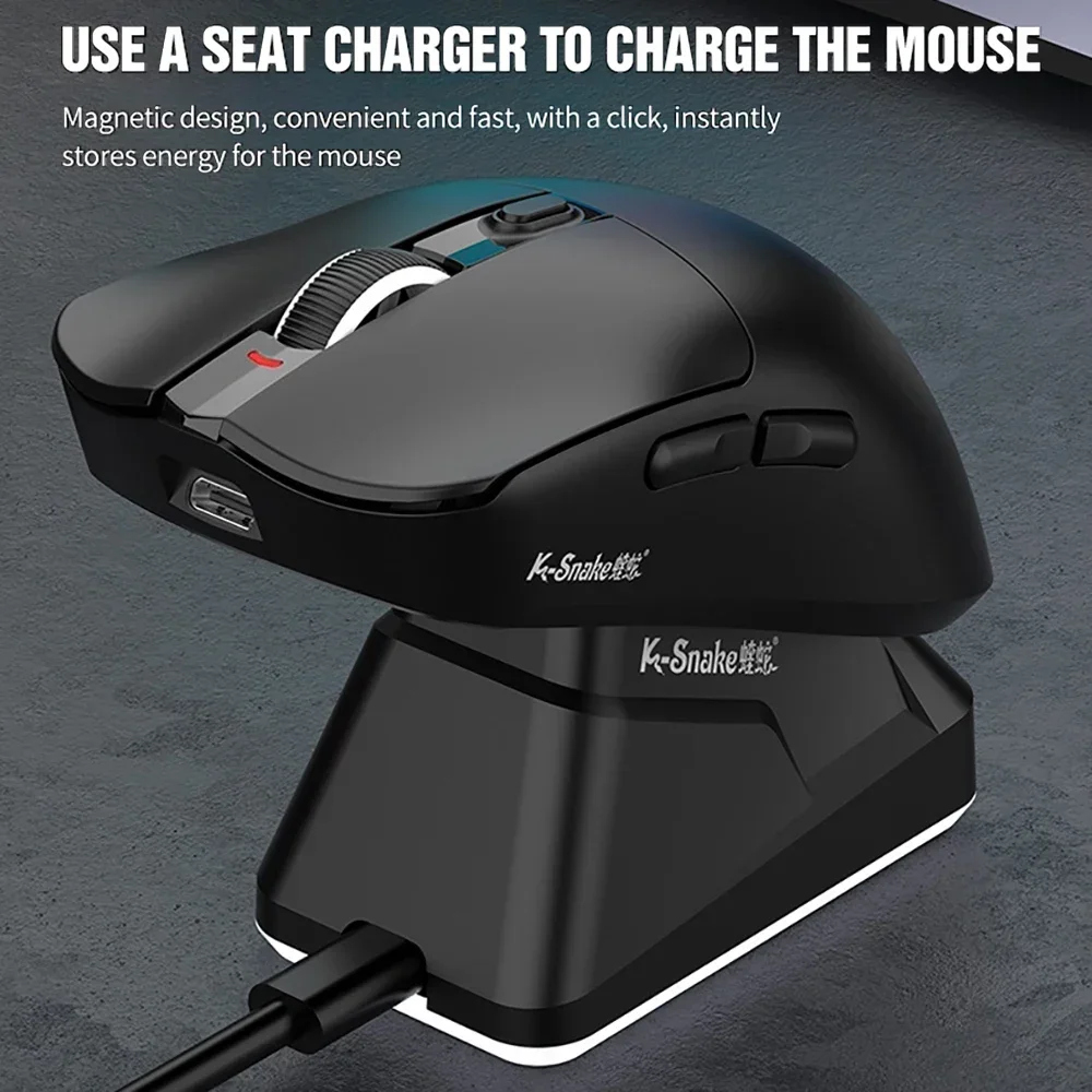 X11 PAW3311 ماوس ألعاب ثلاثي الوضع ماوس لاسلكي 12000 ديسيبل متوحد الخواص ماوس بلوتوث RGB اللمس قاعدة شحن مغناطيسية BT/2.4G/الفئران السلكية #2