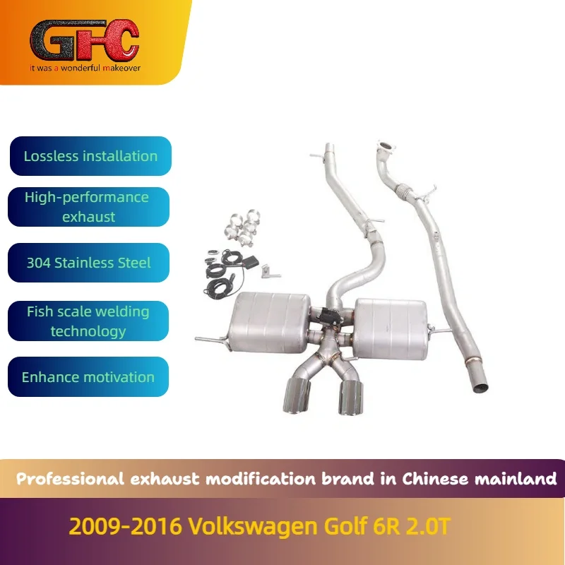 

GFC brand for the 2009-2016 Volkswagen Golf 6R 2.0T catless downpipe and Catback high-performance variable valve exhaust system