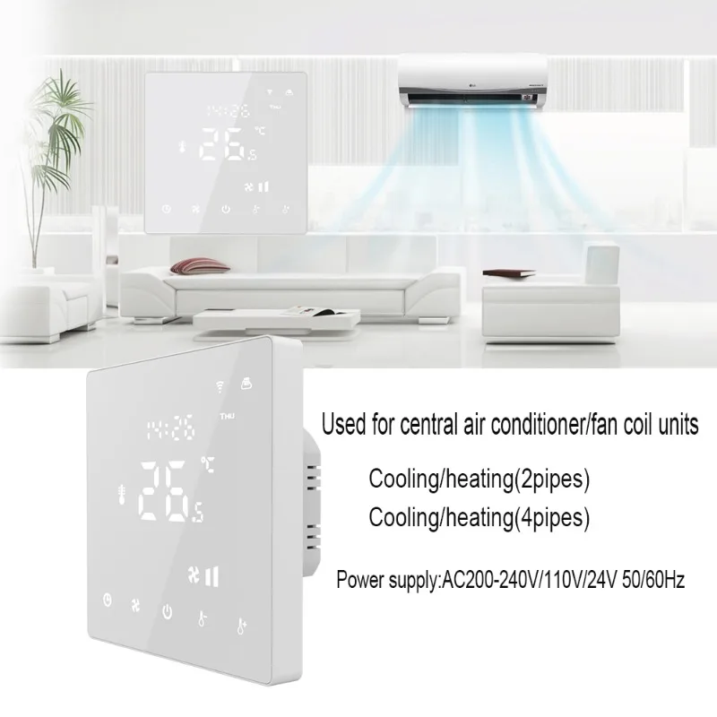 Fan Coil Wifi Digital Thermostat 0-10v Air Conditioning 7 Days Programmable Cooling Smart Thermostat