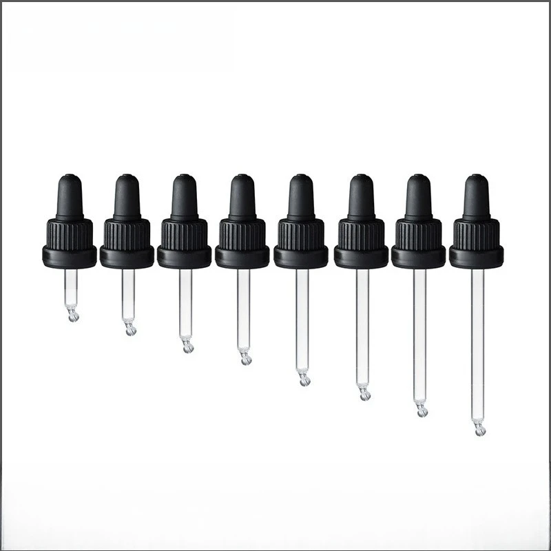 2/5/10 pezzi 10/15/30/50/100ml bottiglia di olio essenziale bottiglia di vetro nero con tappo contagocce a testa grande all'ingrosso