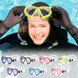 Snorkel Diving Mask Swimming Goggles Scuba Diving Mask Silicone Skirt Tempered Glass Diving Goggles for Adult Swim Glasses