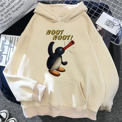 Hoodies Cartoon Pingu Anime Kawaii Women's Y2k Casual Print Sweatshirt Autumn Winter Lazy Style Loose Hoodie Fashion Clothing