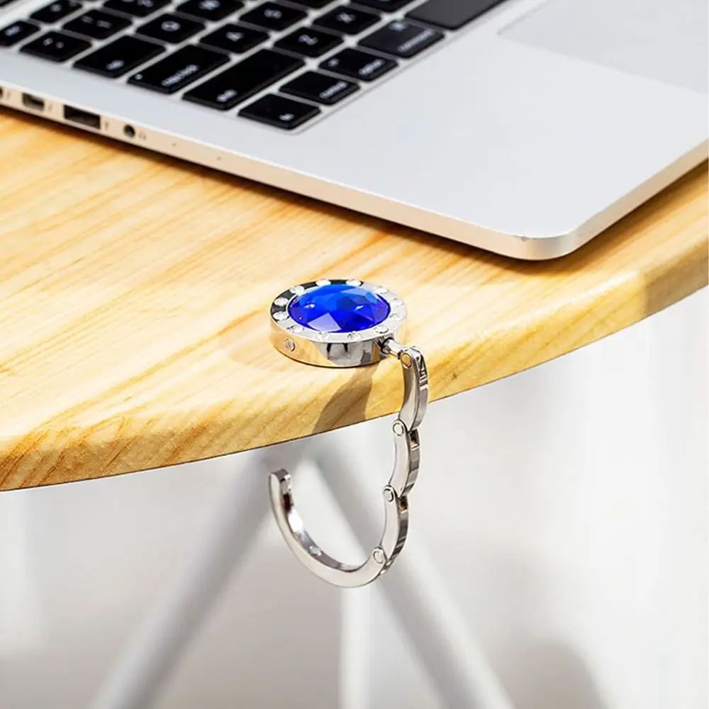 Portable Metal Handbag Hanger Space Saving Folding Desktop Bag Hook Organizer Multi-Functional Bag Holder For Desk