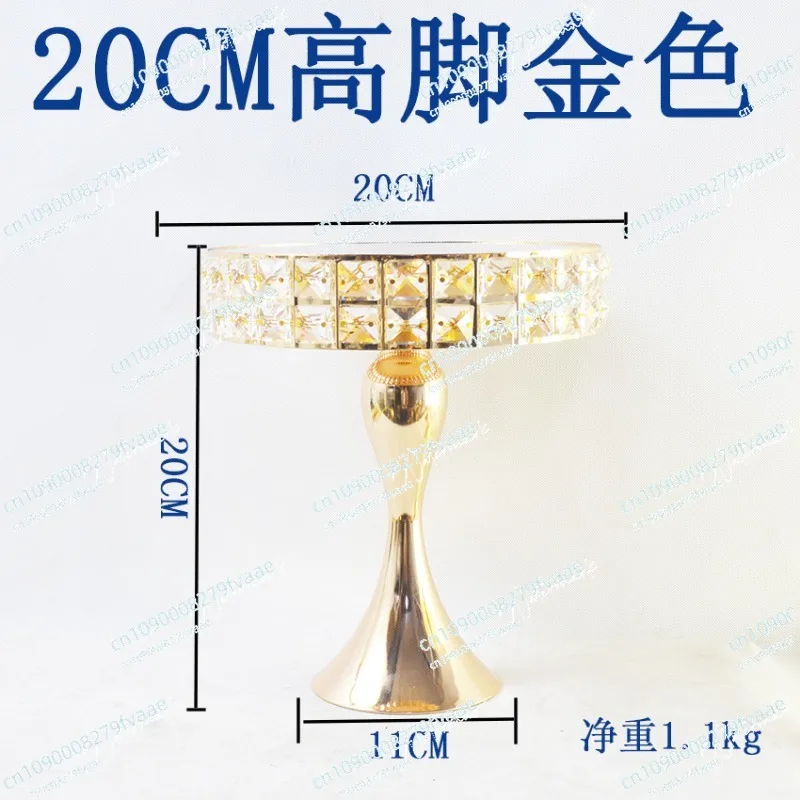 for-ramadan-wedding-birthday-events-party-cake-decoration-new-gold-metal-crystal-double-tier-cake-stand-set