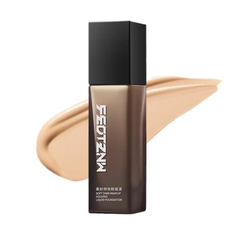 Base de hilo suave de larga duración de Feotznw - Maquillaje líquido para arrugas y cuidado de la piel para mujer