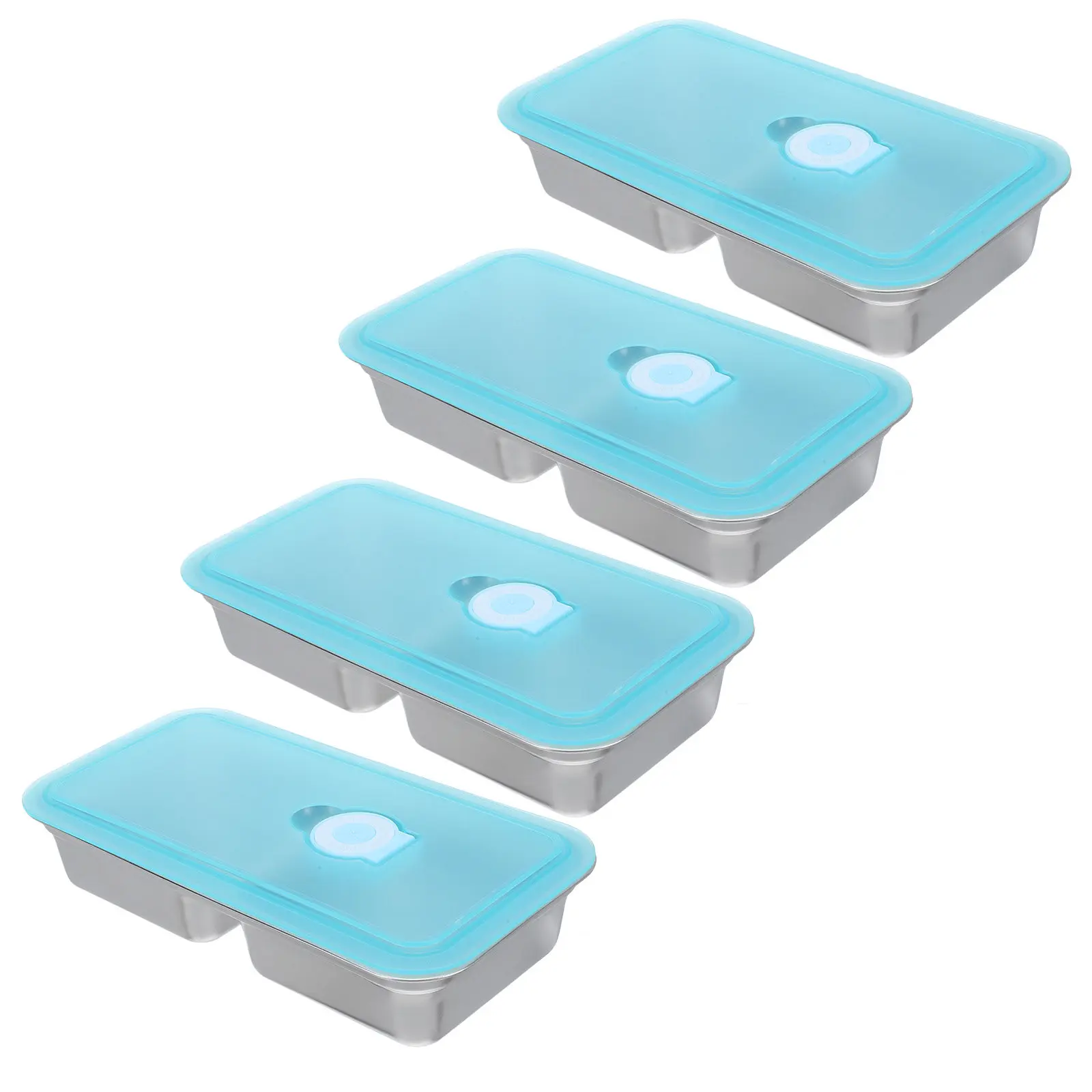 4pcs-children's-stainless-steel-lunch-box-stackable-leakproof-snack-containers-divided-portion-control-food-storage-for-school