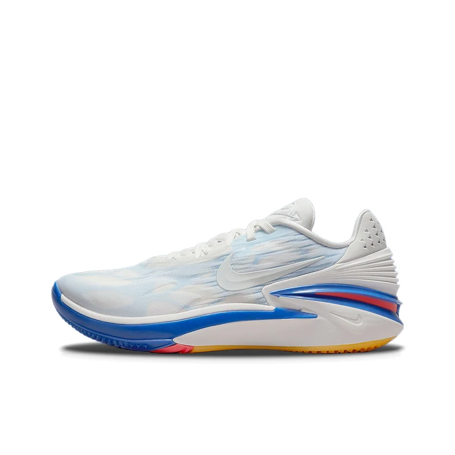 Nike Air Zoom G.T. Cut 2 Low top Performance Basketball Shoes Unisex White Blue International Version DJ6015-102