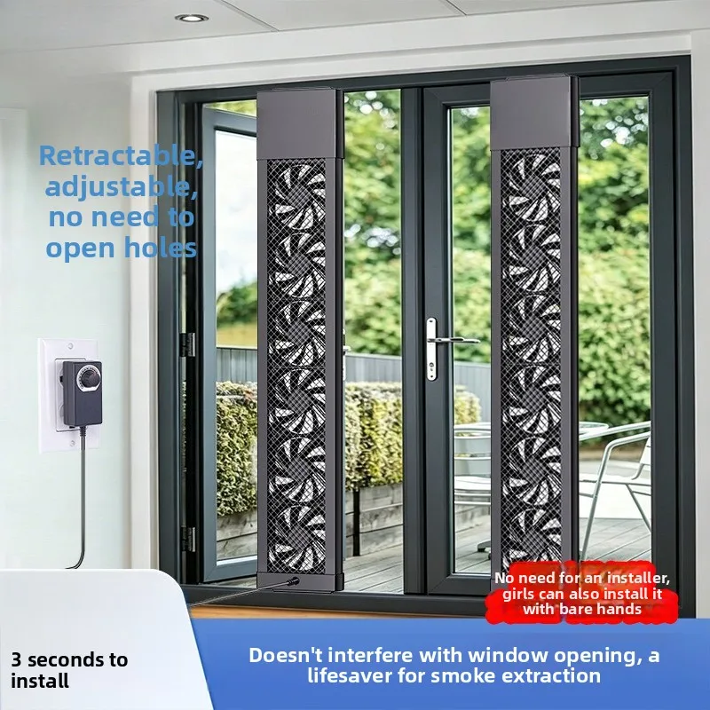 Powerful Window Ventilation Fan No Drill Silent Extendable Exhaust Fan