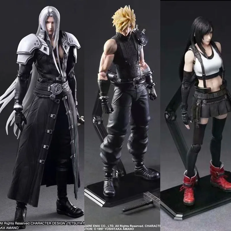 Play Arts 7 VII Sephiroth Cloud Strife Tifa Lockhart Action Figure Remake Toys Cool Doll Birthday gift