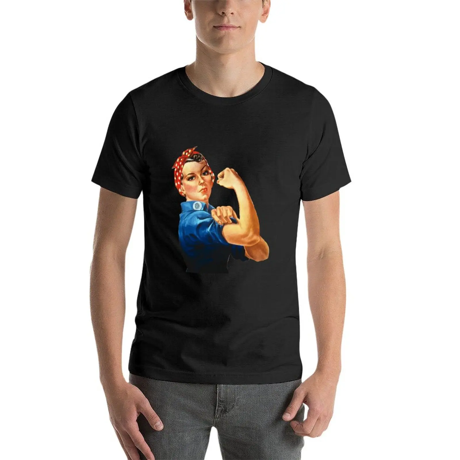 Rosie the Riveter T-Shirt anak laki-laki gambar hewan customizeds pakaian pria berat kaus untuk pria