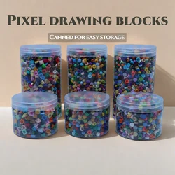 Pixel Particle Building Blocks Canned Storage Compatible with 4073 98138 3024 54200 3070 Brick 1x1 Children Christmas Gift Toys
