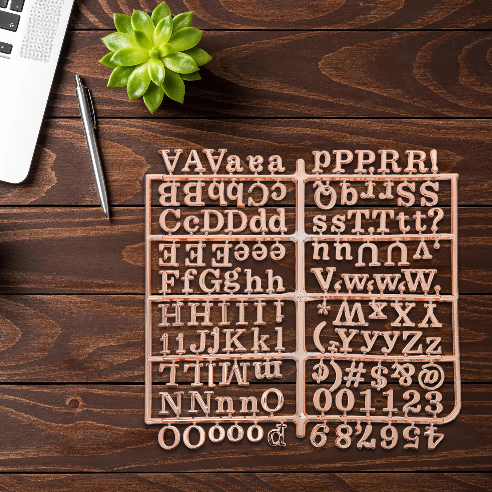 Felt Letter Board Letters Gold Plastic Message Board Sign Alphabet Numbers Symbols for Changeable School Office Notice Bulletin