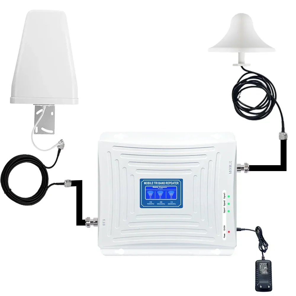 

Tri Band Signal Booster 900 1800 2100 Mhz Mobile Network Booster 3G 4G Gsm Repeater/Amplifier