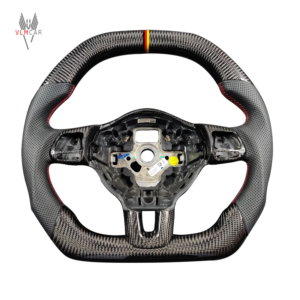 

Carbon Fiber Steering Wheel For VW Golf 6 GTI/R32 MK6 2008-2012 Performance Upgrade for 2.0T FSI 3.2L VR6 Direct Fit Volkswagen