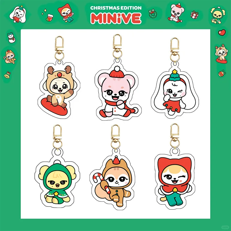 IVE MINIVE Decorations Cartoon Acrylic Students Creative Cute Holiday Decorations Pendant Props Accessories Xmas Gift Arcane