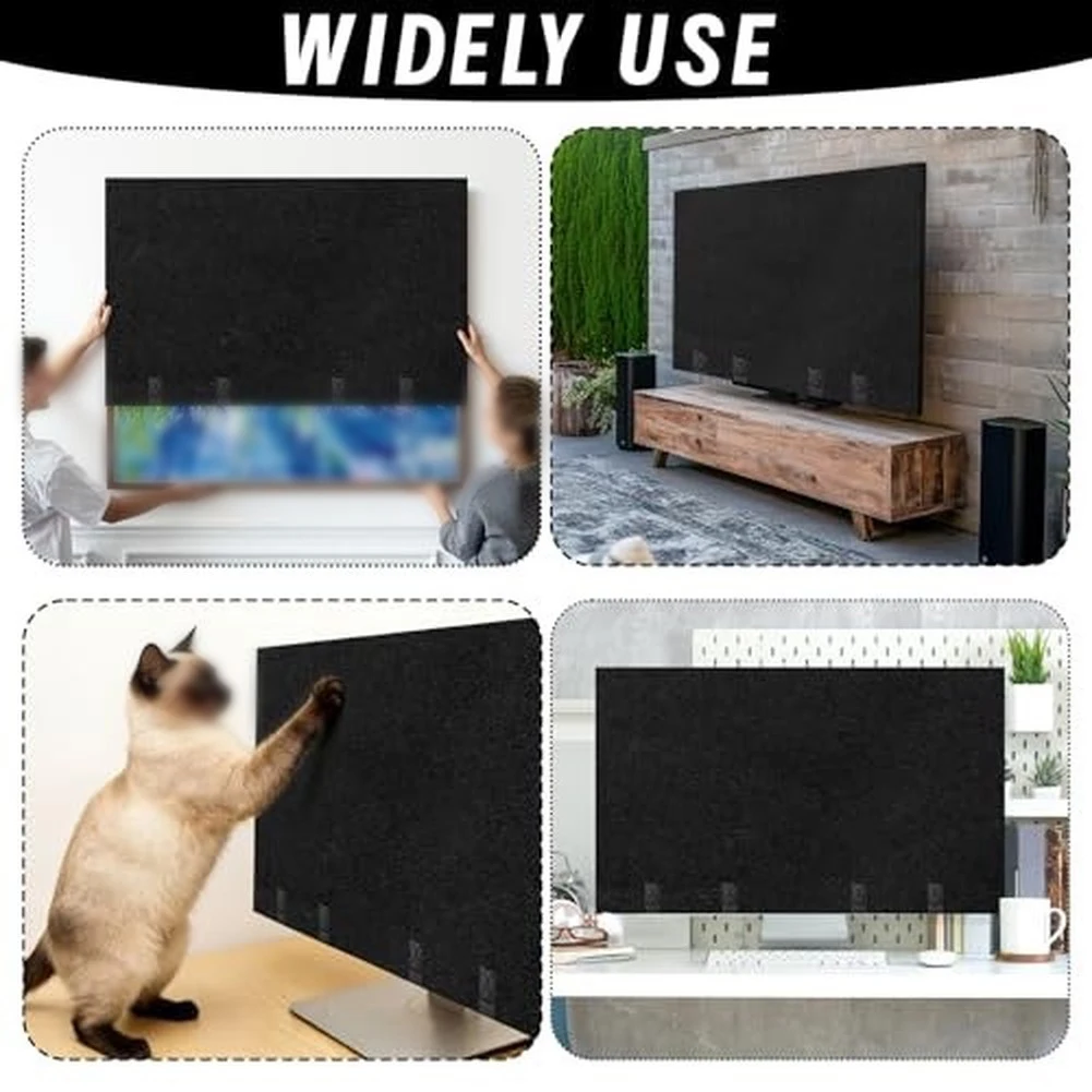 TV Cover for 65 Inch Screens - Premium Felt Dust and Scratch Protection Cover for Moving Storage Renovations and Transport