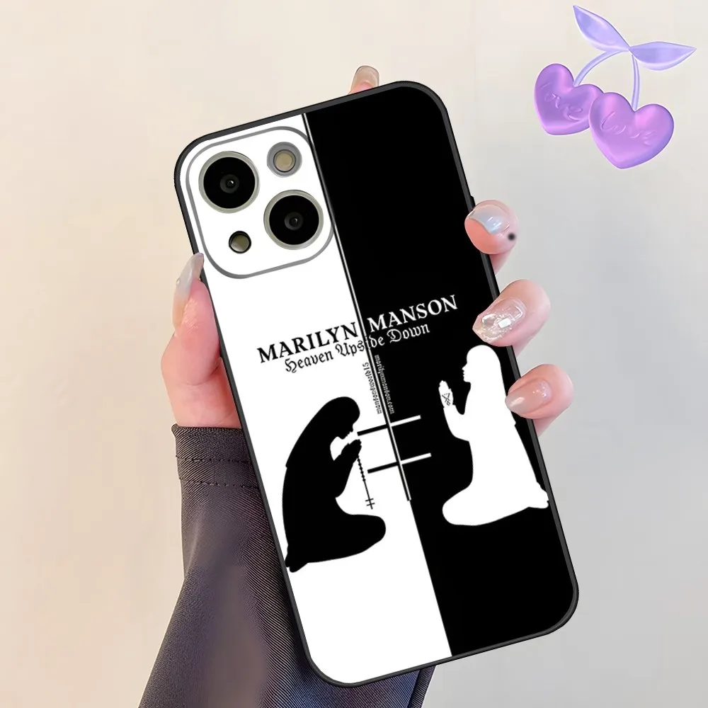 Marilyn Manson Rock musician Phone Case for 14 Pro Max for Apple iphone 15 13 14 12 Mini 11 Xr X Xs Pro Max 8 6s 7 6 Plus Back C