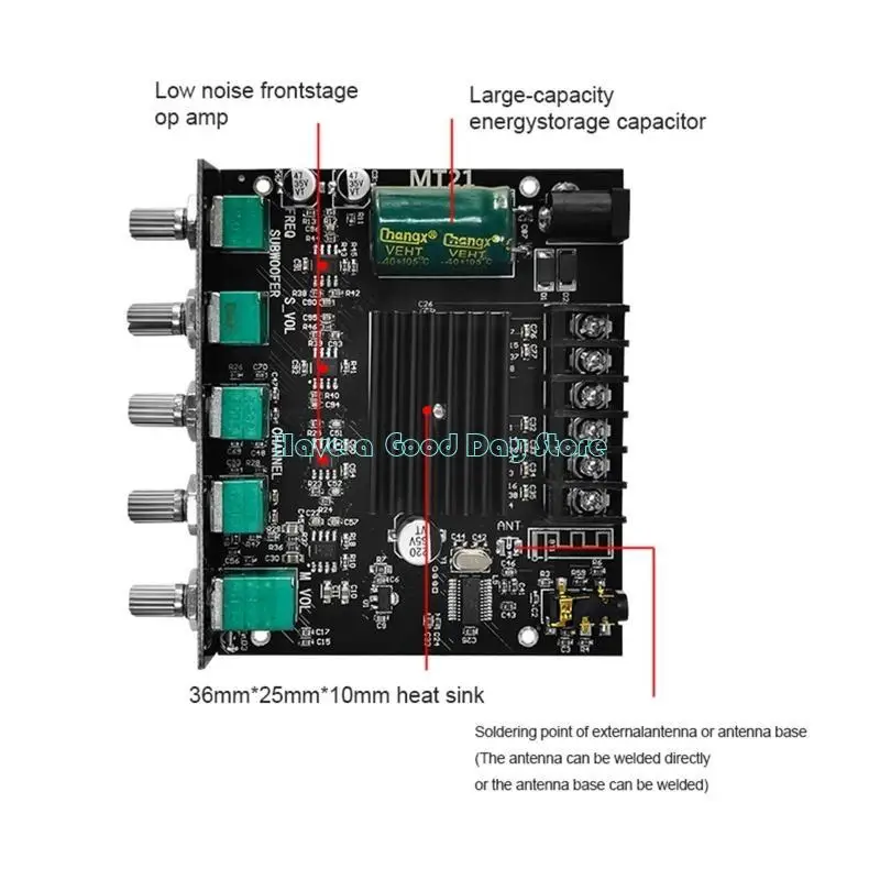 462d ZK-MT21 Hochleistungs-Audioverstärker-Board Digital Power 50WX2+100W