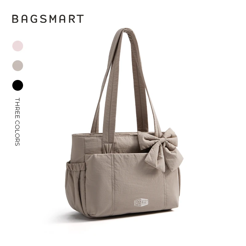 BAGSMART Tote Bag Universiteit gewatteerde schoudertas voor dames Reishandtas met grote capaciteit Dagelijks woon-werkverkeer Damestas