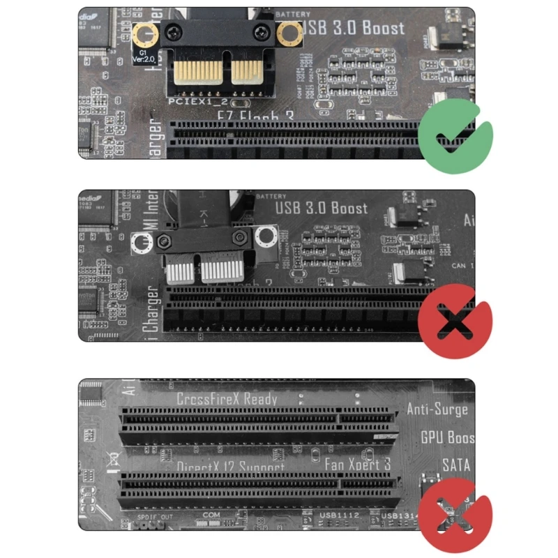 180° PCIE Riser Cable PCIe to 8Gbps High Speed Extension Cable PCI 1x Riser Card Ribbon Extender