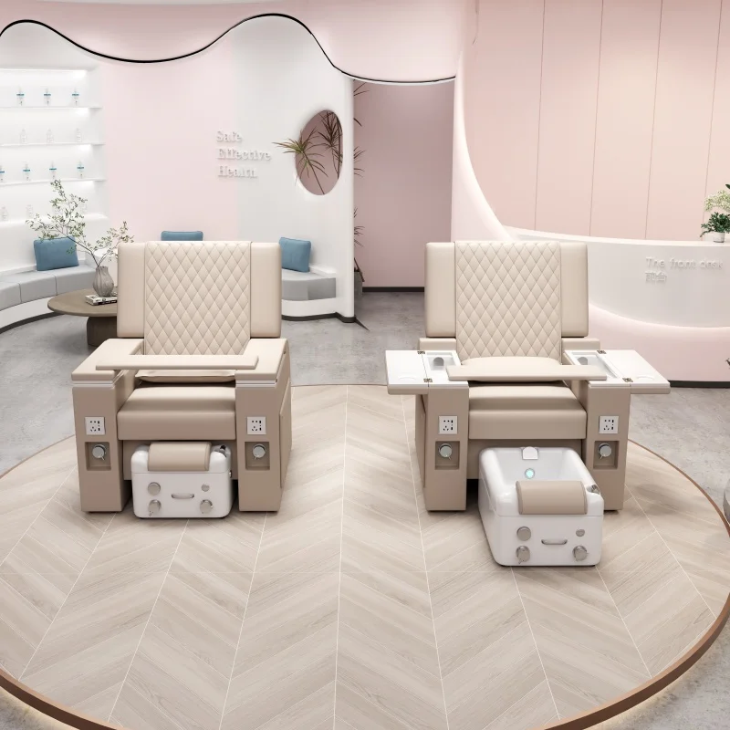 Multi-Functional Pedicure Chair for Spa Use Pipeless Jet System Whirlpool Tub Nail Salon Furniture with R-Knead Back System