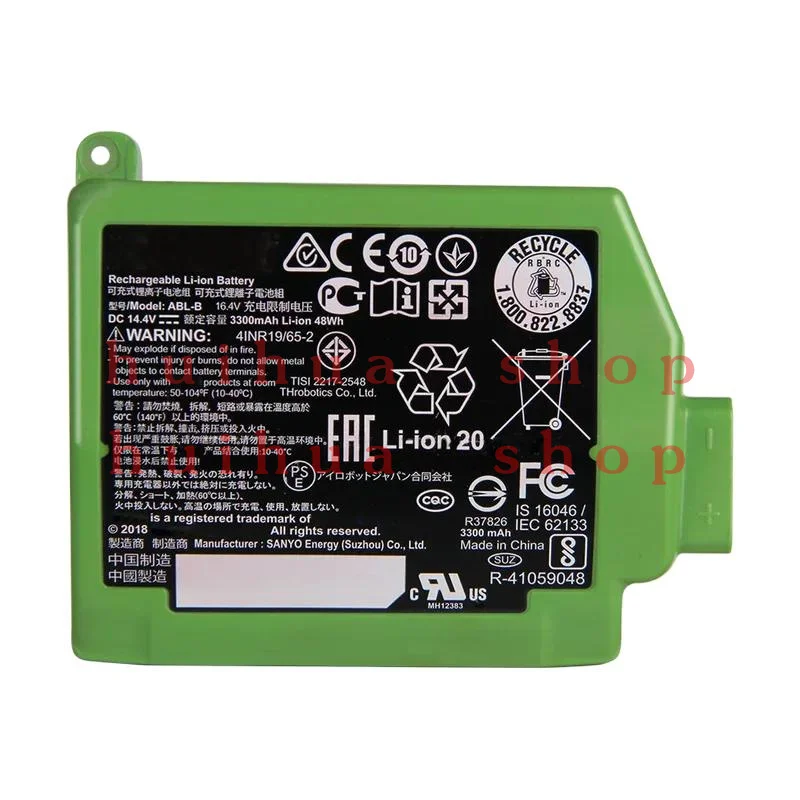 Replacement Battery ABL-B For iRobot Roomba s9+ Rechargable iRobot Battery 3300mAh