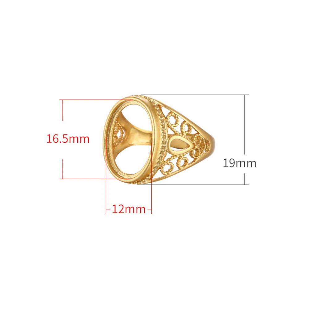 Ring Setting for 12x16mm Oval Cabochons Ring Blank Thai Sterling Silver Adjustable Band Ring Base RB084S