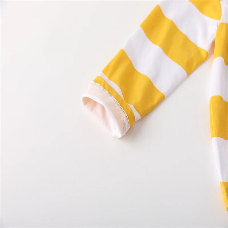 Biene-Applikation, 2–7 Jahre, langärmelig, Mädchen-Kleidungssets, Kinderanzüge, 2-teiliges Oberteil + Leggings, Babykostüm, Herbst, Frühling, Kinder-Outfits – Detail 6