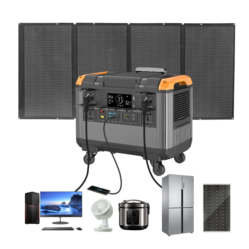 

Lithium Battery 300w 1000w Solar Generator 600W 3000W Large Capacity AC DC Emergency Portable Power Station with Solar Panel