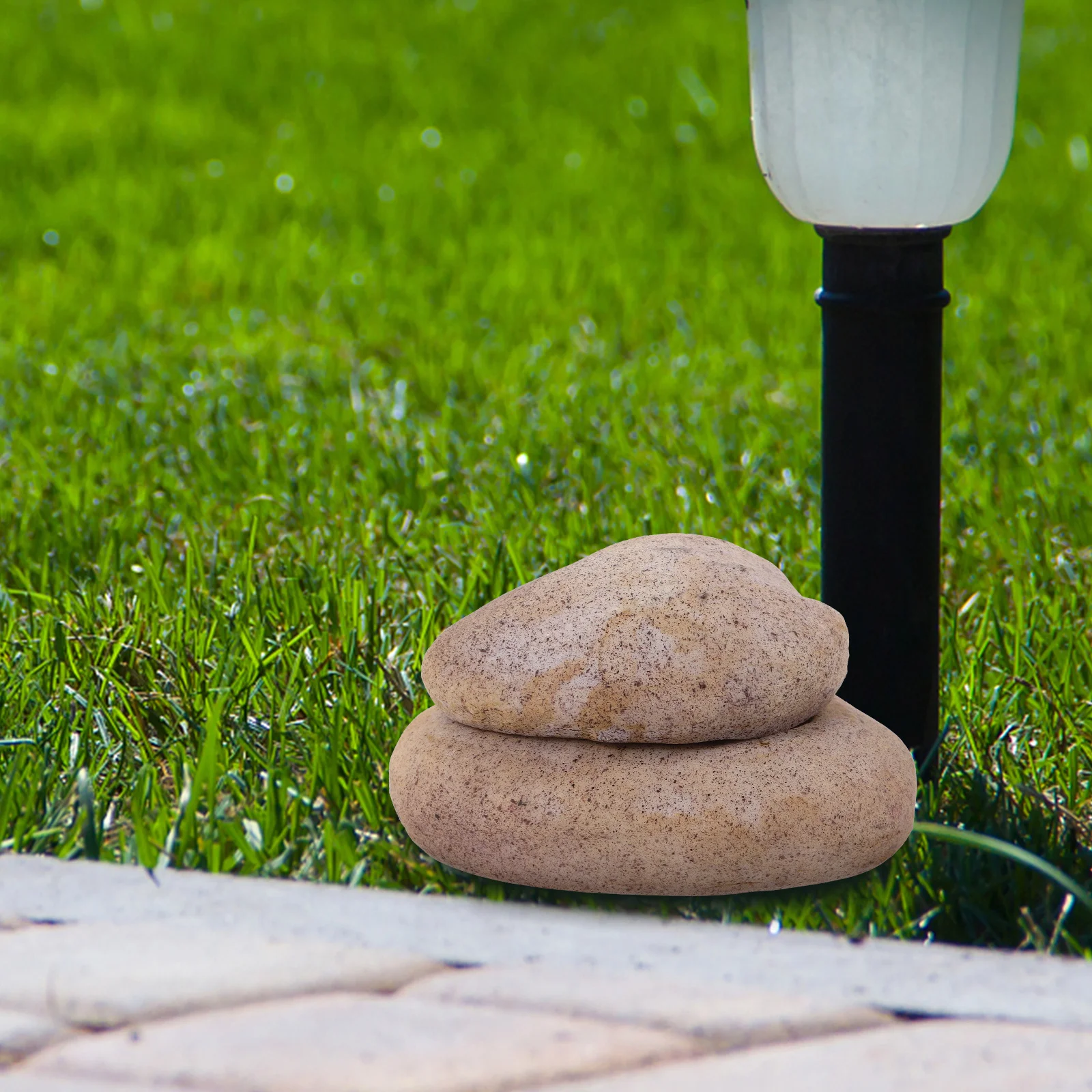 الراتنج حديقة مفتاح إخفاء نظرة وهمية مقلد حجر المظهر في الهواء الطلق مفتاح حامل صندوق للمفاتيح الاحتياطية مفاتيح الغيار حقيبة للتخزين #4