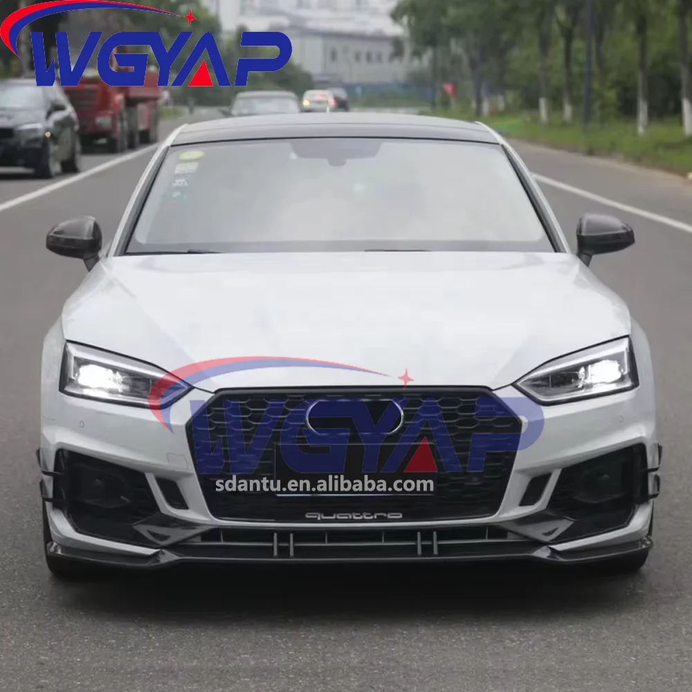WGYAP RS5 Frontstoßstangengrill Hochwertiges PP-Material Bodykits Audi A5 S5 B9 RS5 Einfacher Austausch 2017 2018 2019 Audi S5