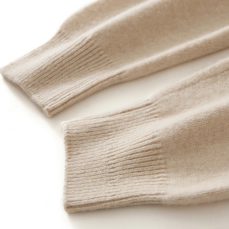 Women's 100% Merino Wool Casual Small leg Pants With Loose Temperament Knitted Long Pants Outerwear Autumn Winter 9-inch Pants