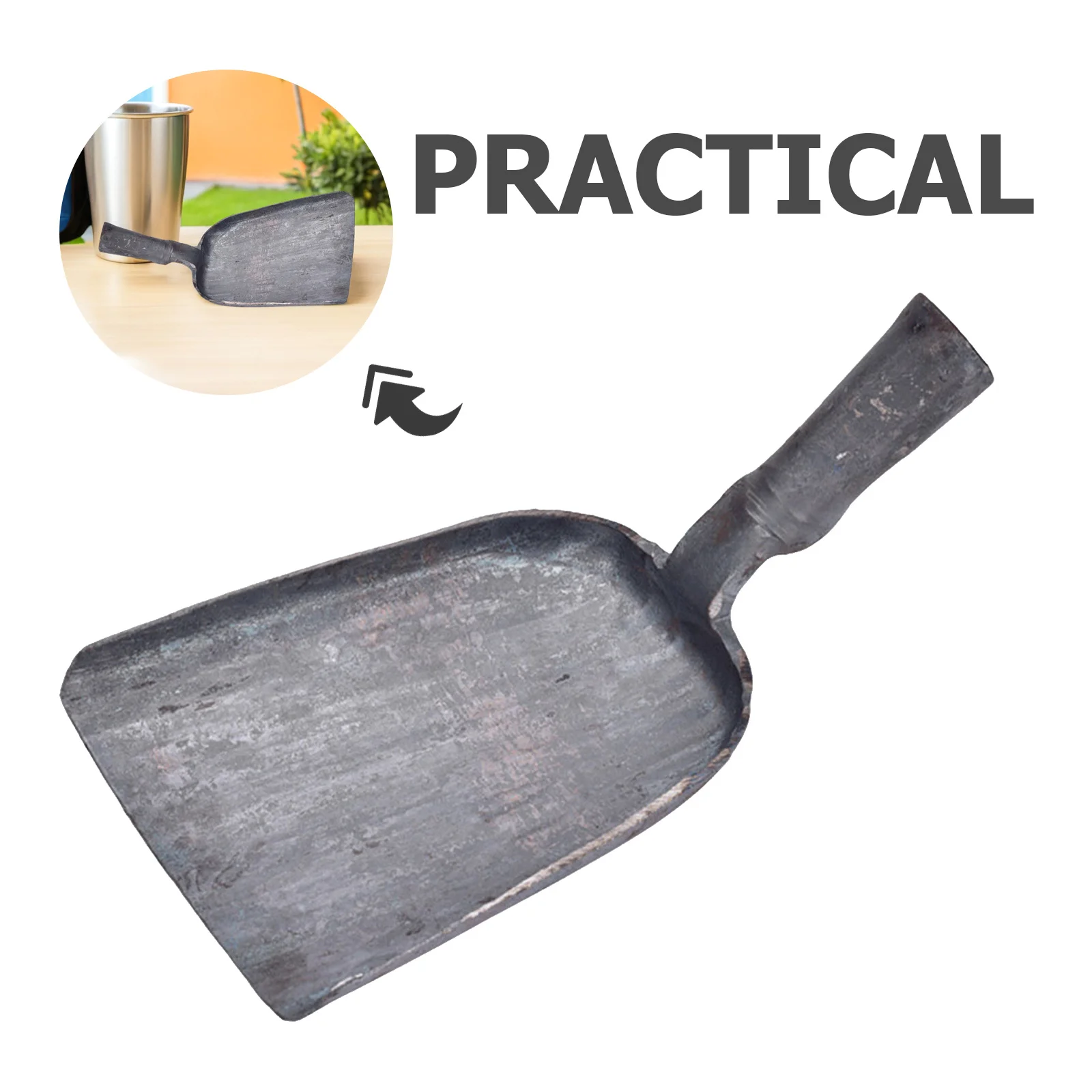 鋼製石炭シャベル耐摩耗性ロングハンドル暖炉灰スコップ家庭用クリーニングツール多機能石炭シャベル