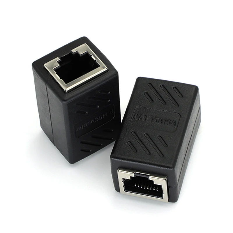 1/2/5pc RJ45 Connector Cat7/6 Ethernet Adapter Gigabit Interface Network Extender Convertor For Extension Cable Female to Female