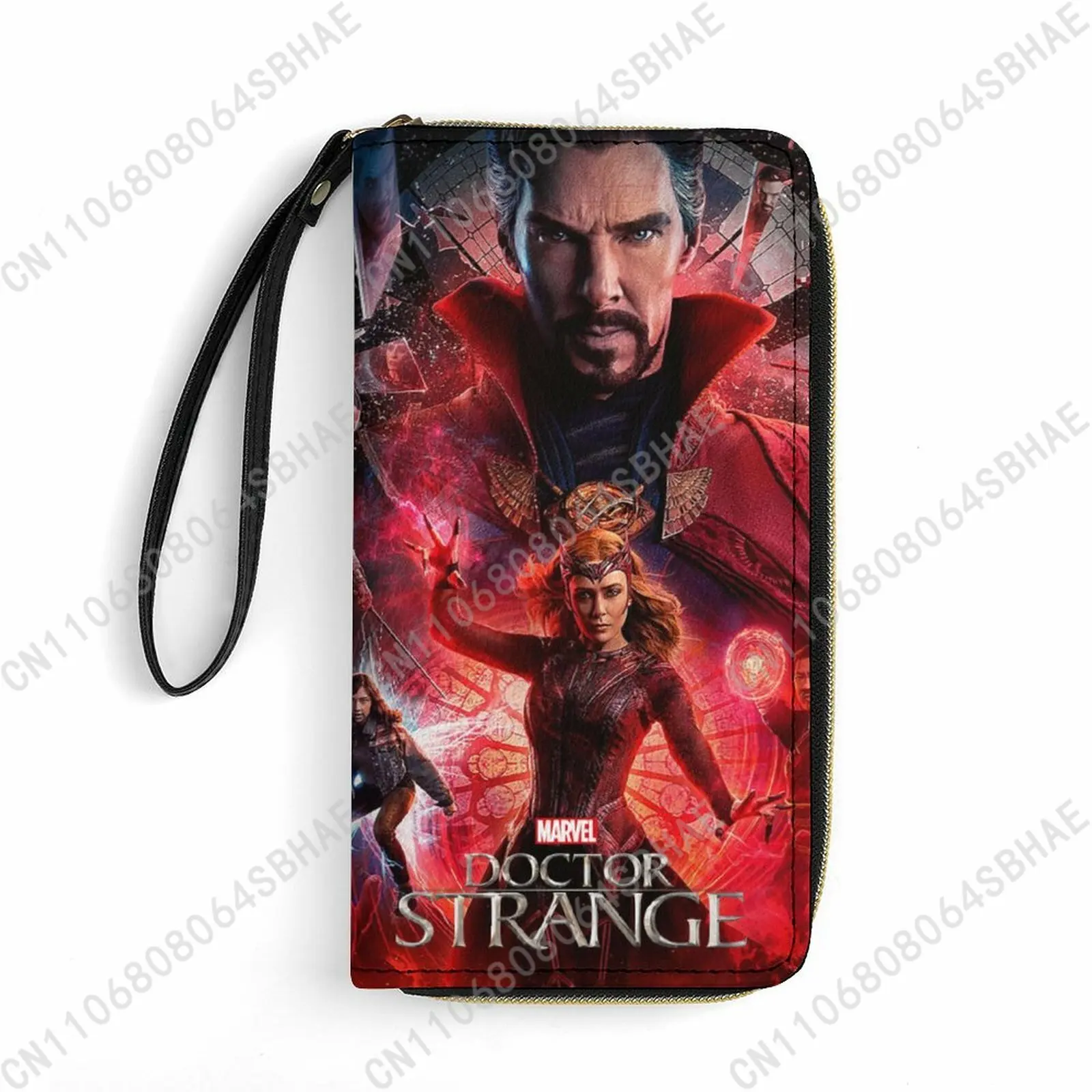 

Marvel Doctor Strange Custom PU Leather Wallet Rope Handle Small Portable Card Holder Men Women Purse Gift Friend Cosplay
