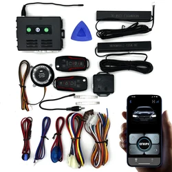 Keyless start of car Central door lock system, complete set of loading and starting system remote start stop
