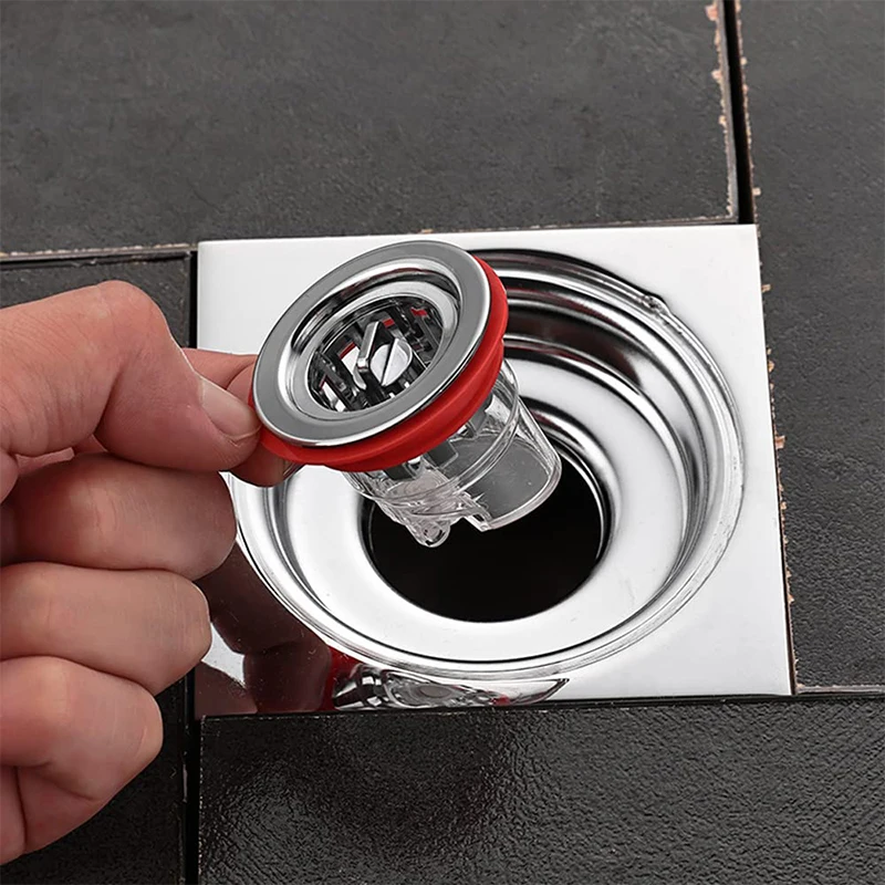 Odor Proof Floor Drain Core Silicone Shower Floor Drain Plug  Proof Odor Proof Hairpin Plug Kitchen Bathroom Toilet Sewer