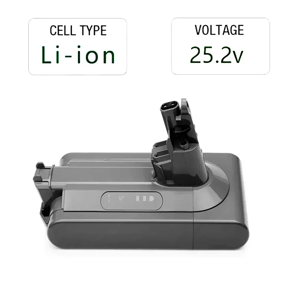 بطارية V10 لدايسون V10 الحيوان المطلق رقيق مكنسة كهربائية لاسلكية جديدة 25.2 فولت 8000 مللي أمبير بطارية دايسون V10