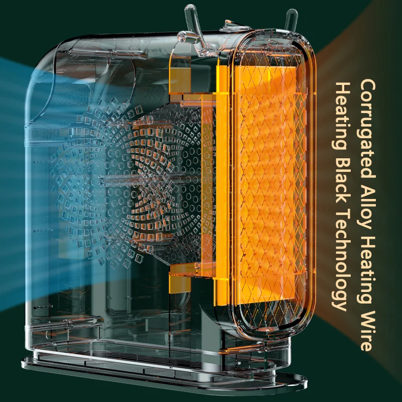 Aquecedor de ar elétrico portátil para a sala, mini radiador do ventilador, fogão quente do aquecimento do quarto, inverno, 220V
