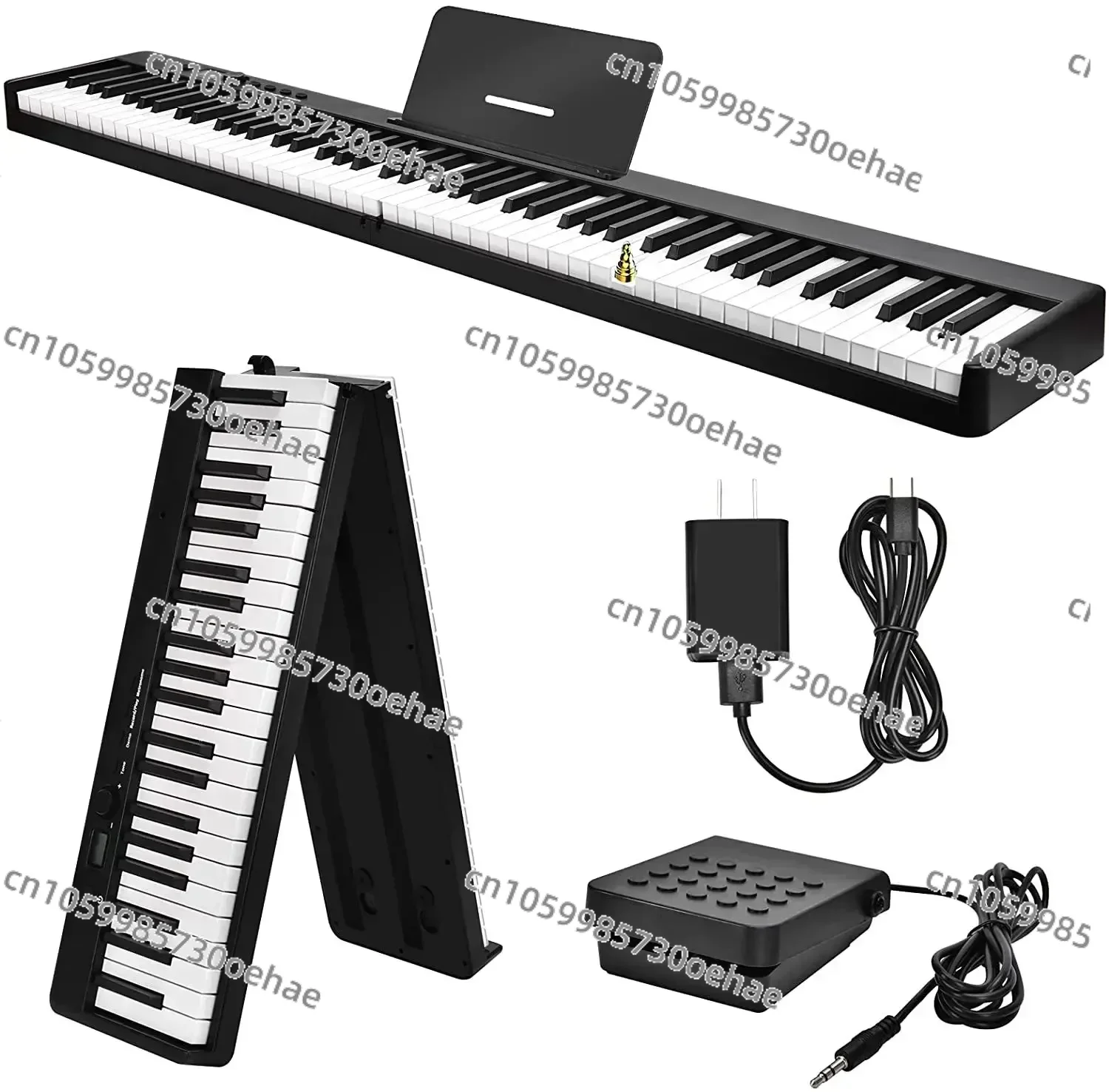 Portable Piano 88 Key Electronic Piano Thickened Midi Keyboard Bluetooth Charging Folding Piano 88 Key