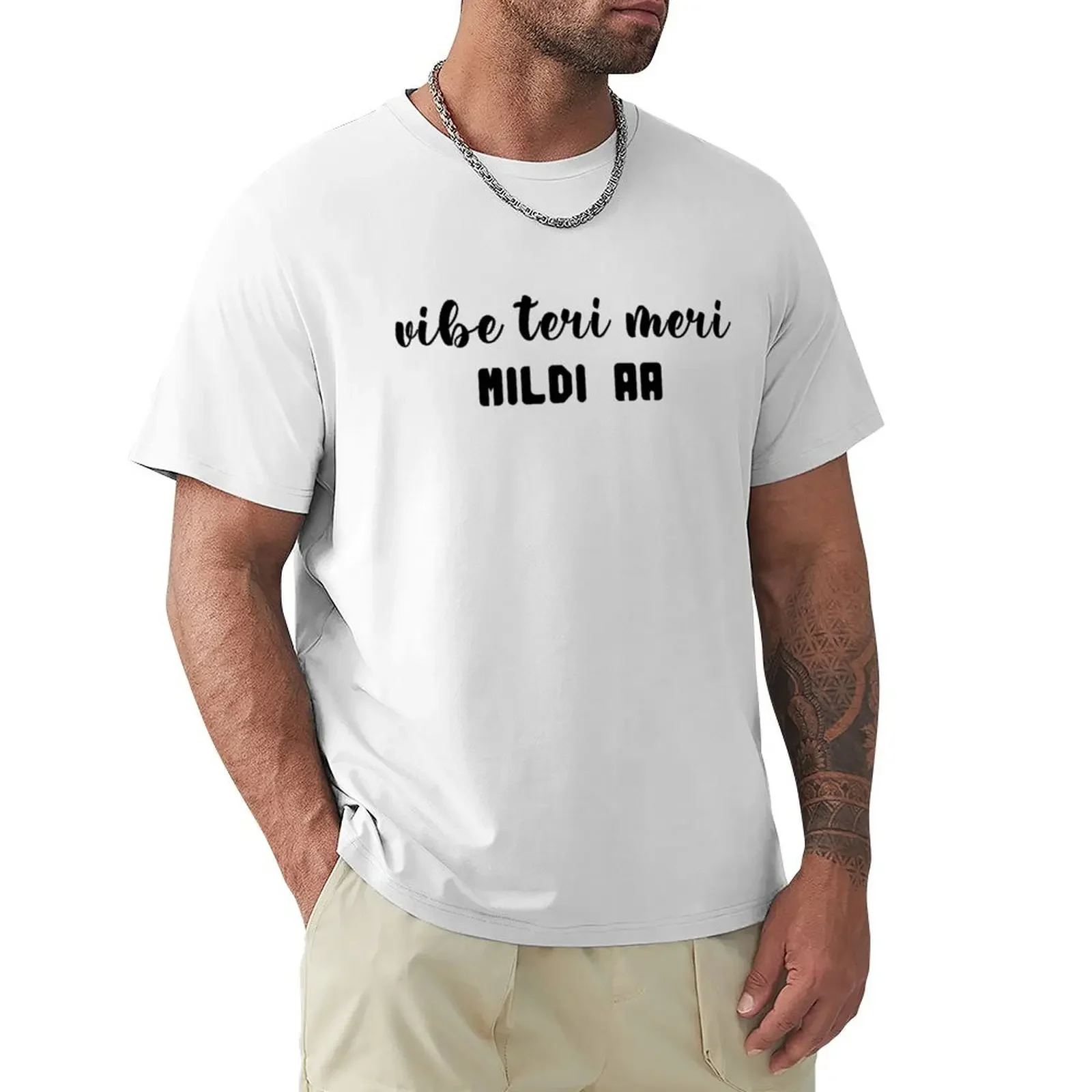 Vibe teri meri mildi a punjabi song by diljit dosanjh T-Shirt sports fans graphics heavyweights mens t shirts casual stylish